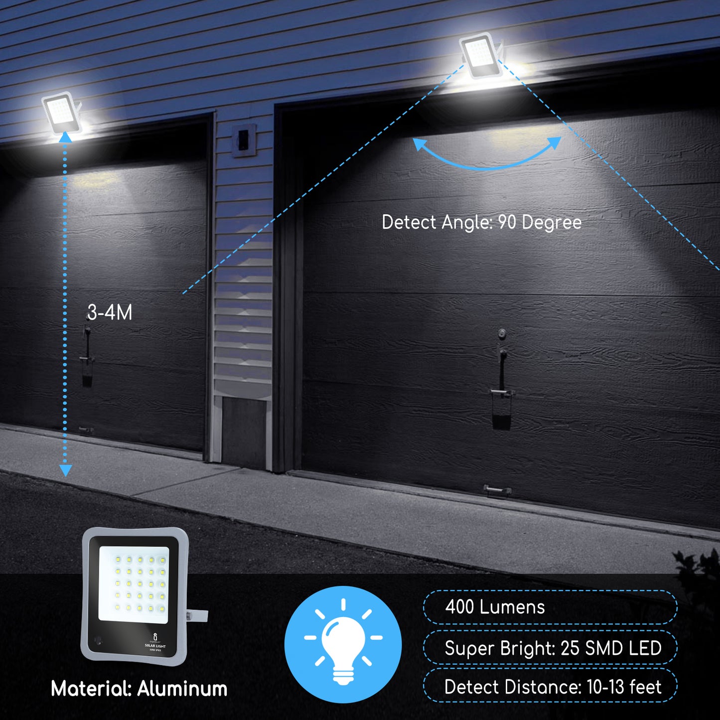 Aigostar LED FLOOD LIGHT WITH SOLAR PANEL02 30W 6500K