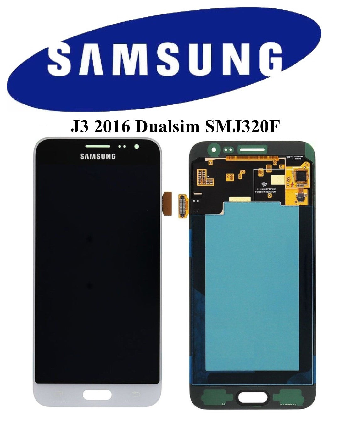 MyPhone LCD ORIGINALE SAMSUNG J3 2016 DS BIANCO SMJ320F GH97-18414A