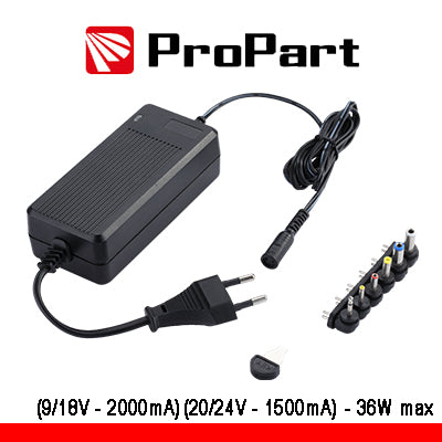 ProPart Alimentatore Universale Multi 9-24V 2000-1500mA 36W max