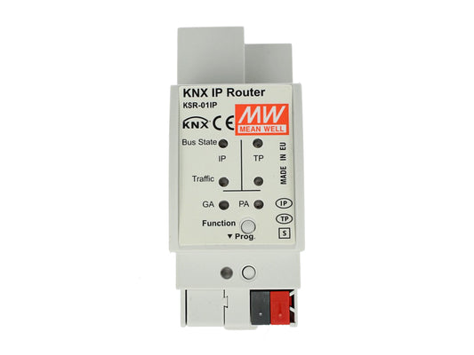 MeanWell KSR-01IP Router IP Accoppiatore Linea Area KNX Konnex IP RJ45 Ethernet Con Guida DIN Binario