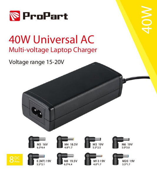 ProPart Alimentatore Universale Notebook Multi-voltaggio 40W
