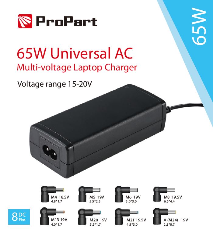 ProPart Alimentatore Universale Notebook Multi-voltaggio 65W